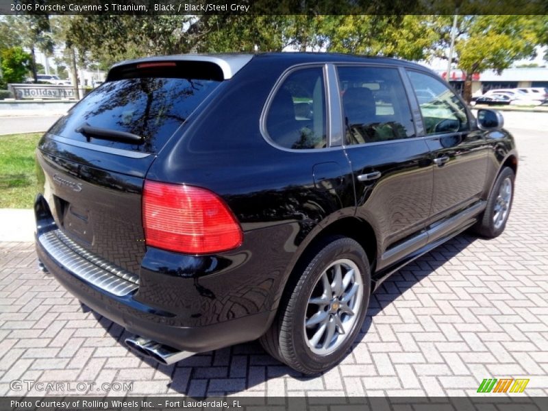 Black / Black/Steel Grey 2006 Porsche Cayenne S Titanium