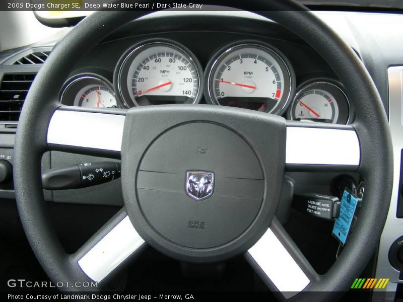 Deep Water Blue Pearl / Dark Slate Gray 2009 Dodge Charger SE