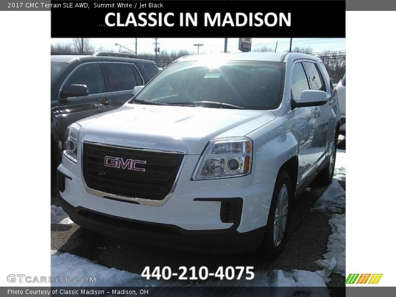 Summit White / Jet Black 2017 GMC Terrain SLE AWD