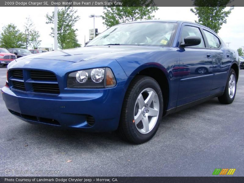 Deep Water Blue Pearl / Dark Slate Gray 2009 Dodge Charger SE