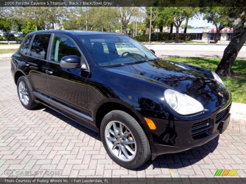 Black / Black/Steel Grey 2006 Porsche Cayenne S Titanium