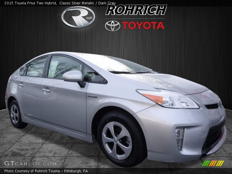 Classic Silver Metallic / Dark Gray 2015 Toyota Prius Two Hybrid