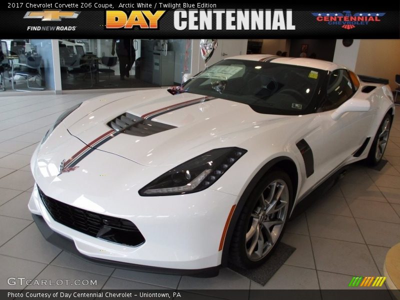 Arctic White / Twilight Blue Edition 2017 Chevrolet Corvette Z06 Coupe