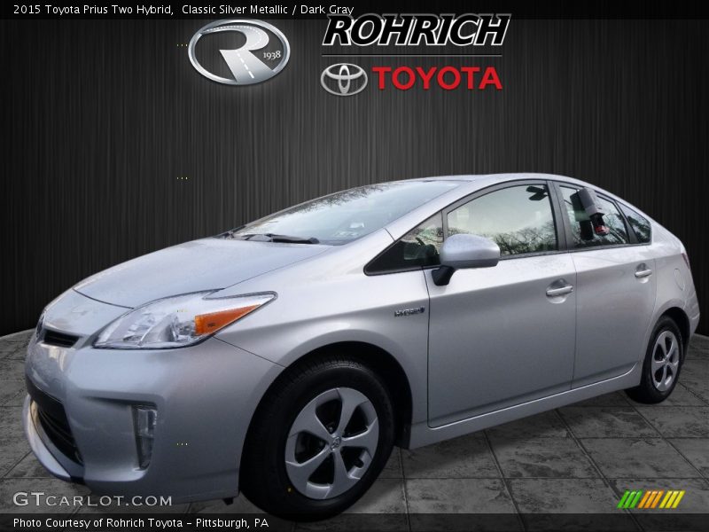 Classic Silver Metallic / Dark Gray 2015 Toyota Prius Two Hybrid