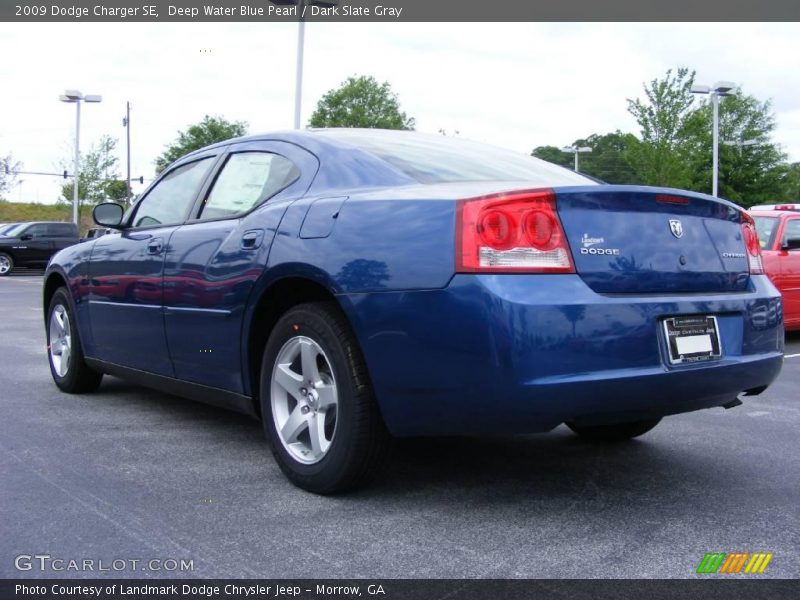 Deep Water Blue Pearl / Dark Slate Gray 2009 Dodge Charger SE
