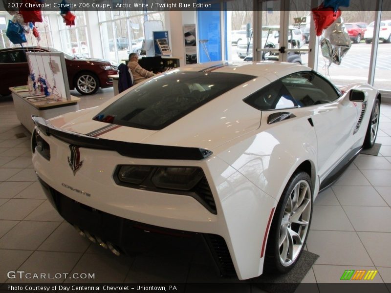 Arctic White / Twilight Blue Edition 2017 Chevrolet Corvette Z06 Coupe