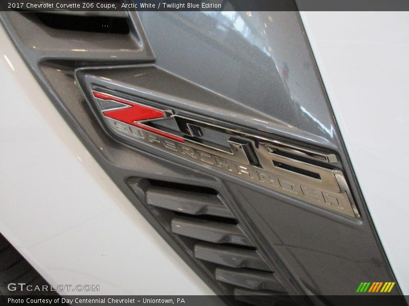 Arctic White / Twilight Blue Edition 2017 Chevrolet Corvette Z06 Coupe