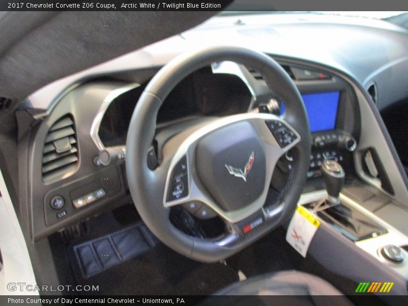 Arctic White / Twilight Blue Edition 2017 Chevrolet Corvette Z06 Coupe