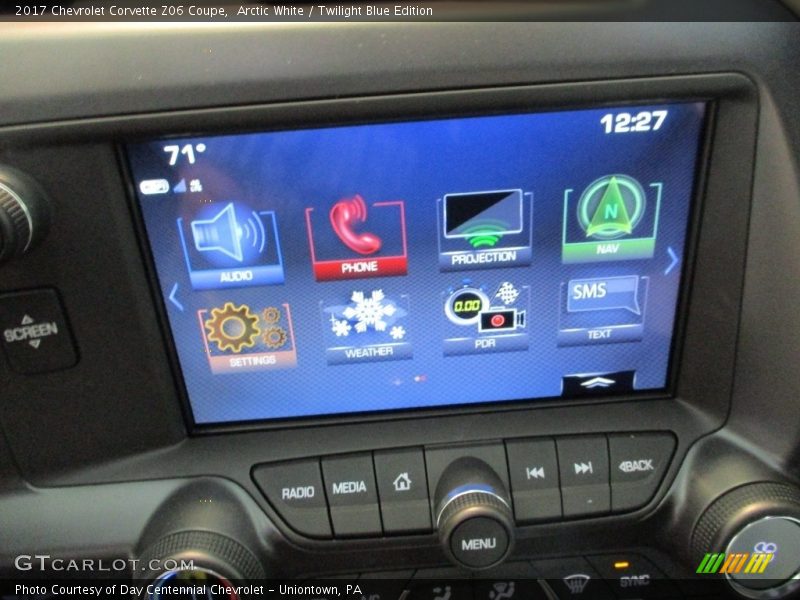 Arctic White / Twilight Blue Edition 2017 Chevrolet Corvette Z06 Coupe
