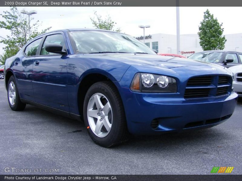 Deep Water Blue Pearl / Dark Slate Gray 2009 Dodge Charger SE