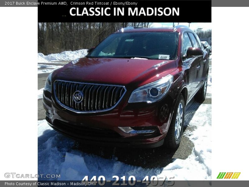 Crimson Red Tintcoat / Ebony/Ebony 2017 Buick Enclave Premium AWD