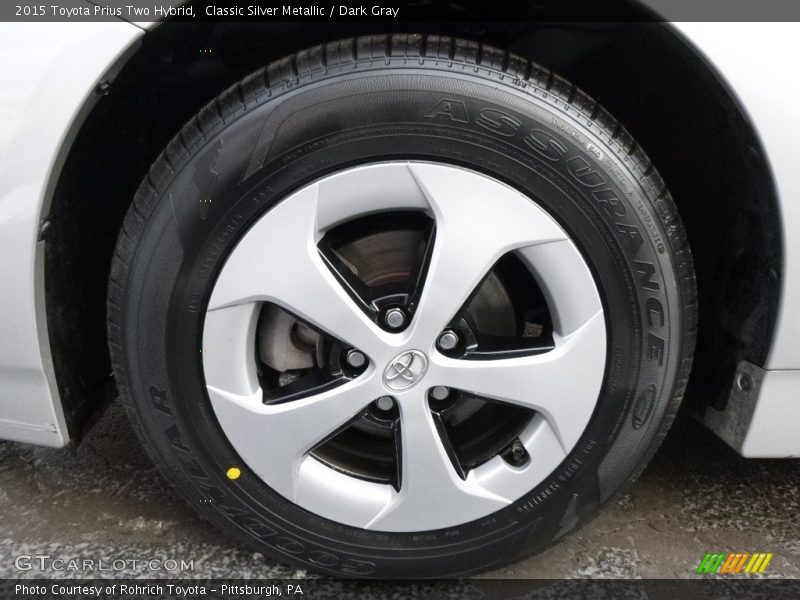 Classic Silver Metallic / Dark Gray 2015 Toyota Prius Two Hybrid
