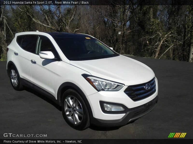 Frost White Pearl / Black 2013 Hyundai Santa Fe Sport 2.0T
