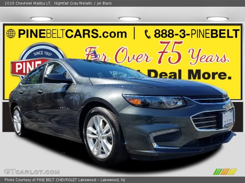 Nightfall Gray Metallic / Jet Black 2016 Chevrolet Malibu LT