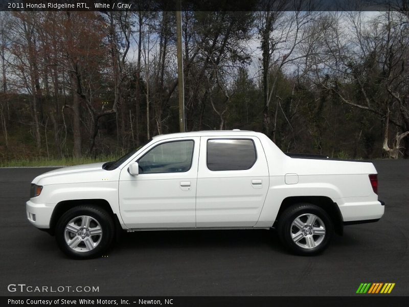 White / Gray 2011 Honda Ridgeline RTL