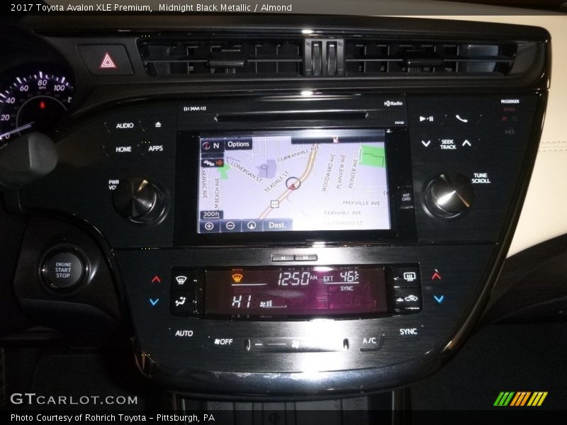 Midnight Black Metallic / Almond 2017 Toyota Avalon XLE Premium