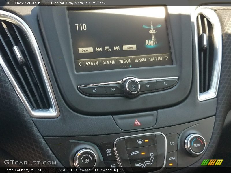 Nightfall Gray Metallic / Jet Black 2016 Chevrolet Malibu LT