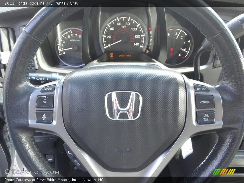White / Gray 2011 Honda Ridgeline RTL