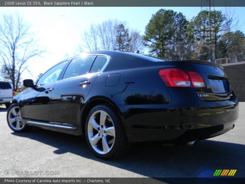 Black Sapphire Pearl / Black 2008 Lexus GS 350
