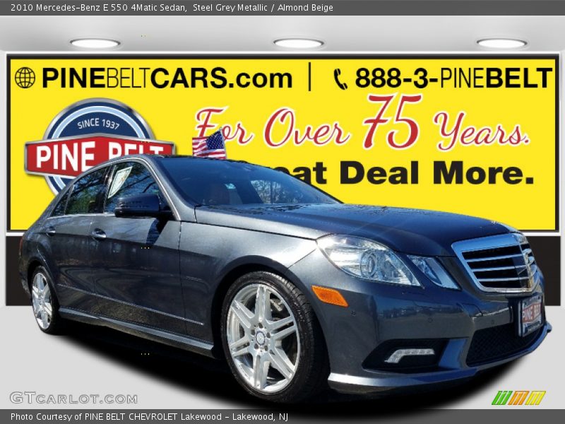 Steel Grey Metallic / Almond Beige 2010 Mercedes-Benz E 550 4Matic Sedan