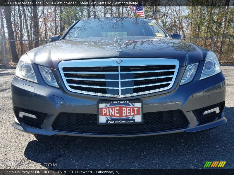 Steel Grey Metallic / Almond Beige 2010 Mercedes-Benz E 550 4Matic Sedan