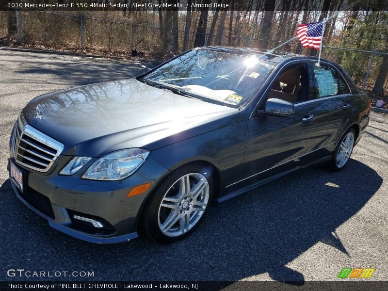 Steel Grey Metallic / Almond Beige 2010 Mercedes-Benz E 550 4Matic Sedan