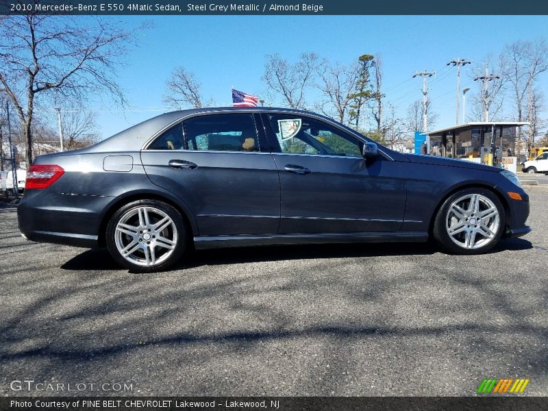 Steel Grey Metallic / Almond Beige 2010 Mercedes-Benz E 550 4Matic Sedan