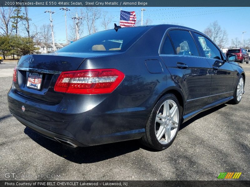 Steel Grey Metallic / Almond Beige 2010 Mercedes-Benz E 550 4Matic Sedan