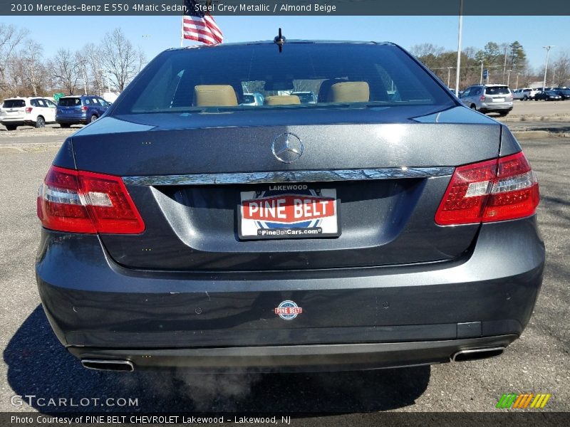 Steel Grey Metallic / Almond Beige 2010 Mercedes-Benz E 550 4Matic Sedan