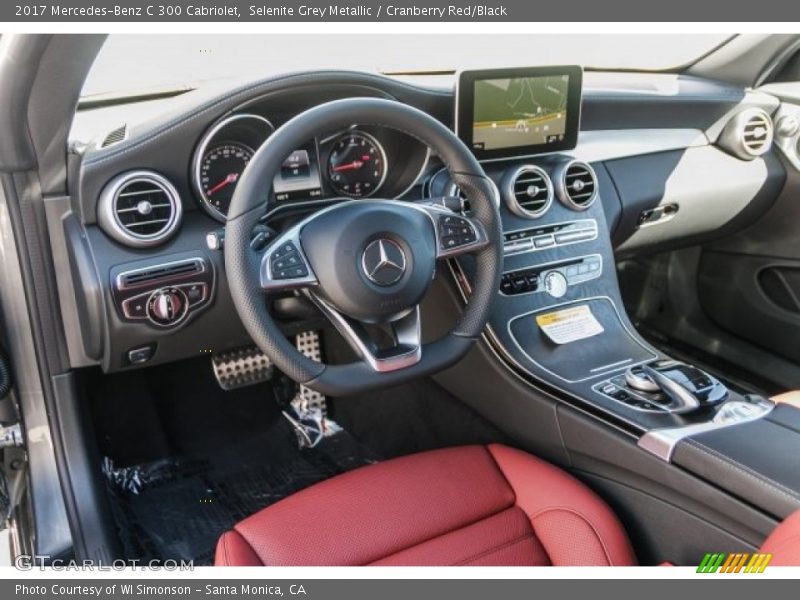Selenite Grey Metallic / Cranberry Red/Black 2017 Mercedes-Benz C 300 Cabriolet