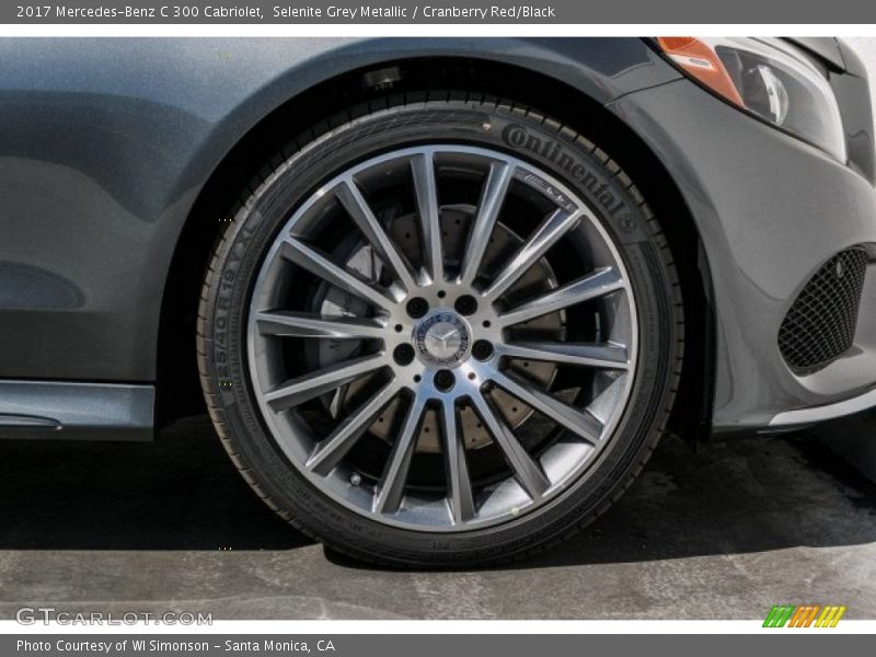 Selenite Grey Metallic / Cranberry Red/Black 2017 Mercedes-Benz C 300 Cabriolet