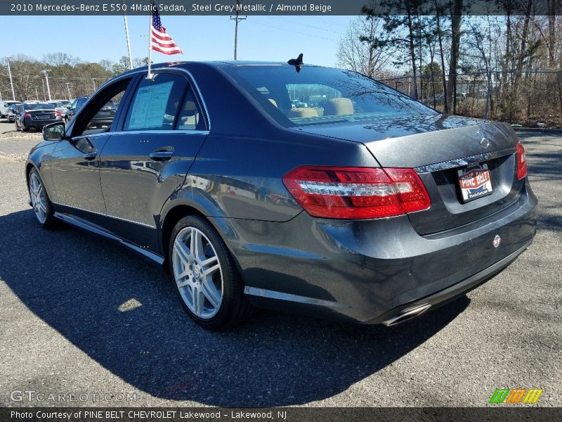 Steel Grey Metallic / Almond Beige 2010 Mercedes-Benz E 550 4Matic Sedan