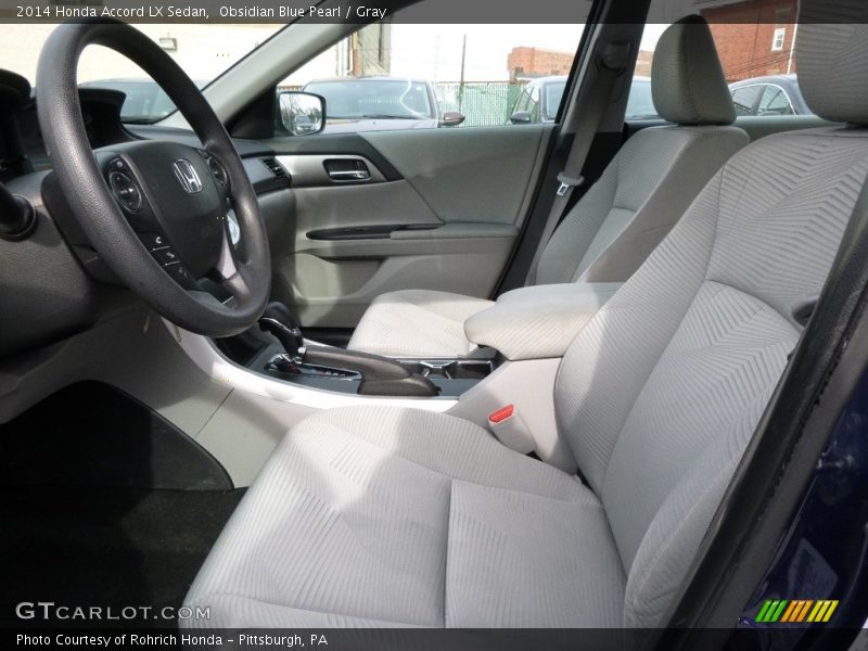 Obsidian Blue Pearl / Gray 2014 Honda Accord LX Sedan