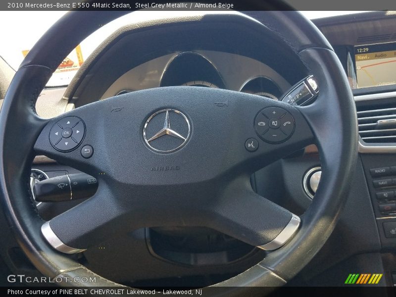 Steel Grey Metallic / Almond Beige 2010 Mercedes-Benz E 550 4Matic Sedan