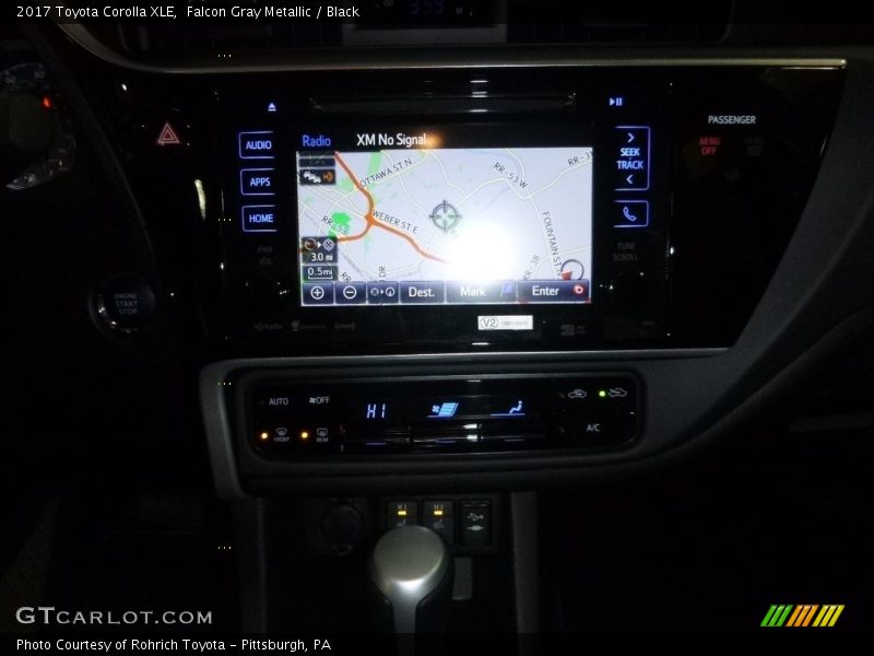Falcon Gray Metallic / Black 2017 Toyota Corolla XLE