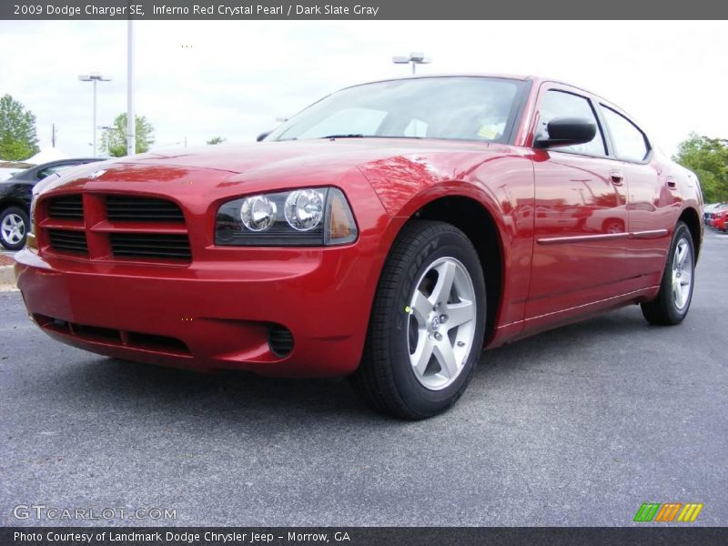 Inferno Red Crystal Pearl / Dark Slate Gray 2009 Dodge Charger SE