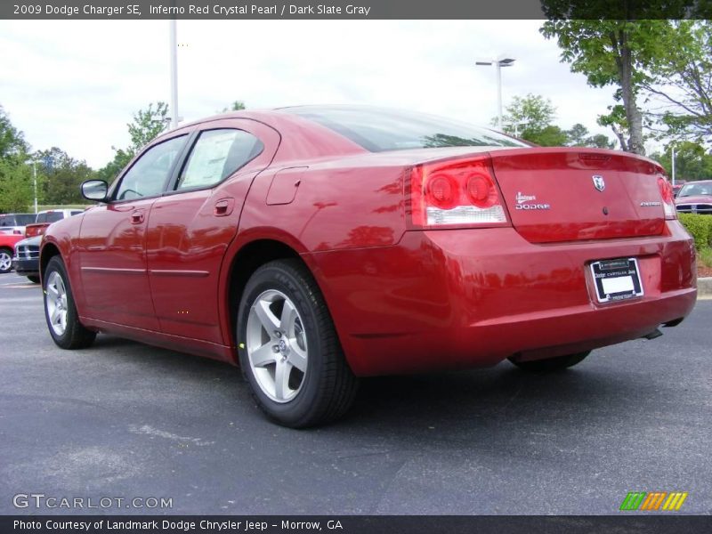 Inferno Red Crystal Pearl / Dark Slate Gray 2009 Dodge Charger SE