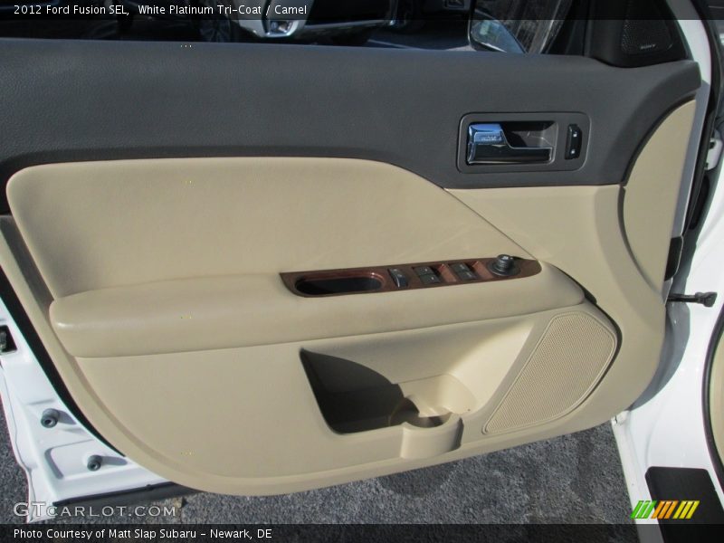 White Platinum Tri-Coat / Camel 2012 Ford Fusion SEL