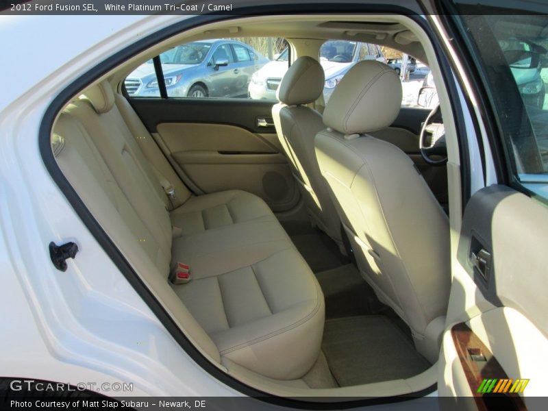 White Platinum Tri-Coat / Camel 2012 Ford Fusion SEL