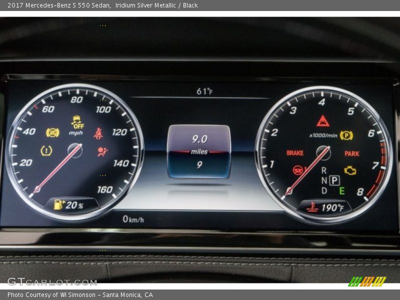 Iridium Silver Metallic / Black 2017 Mercedes-Benz S 550 Sedan