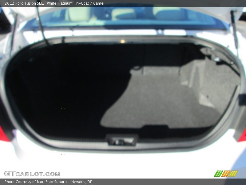 White Platinum Tri-Coat / Camel 2012 Ford Fusion SEL