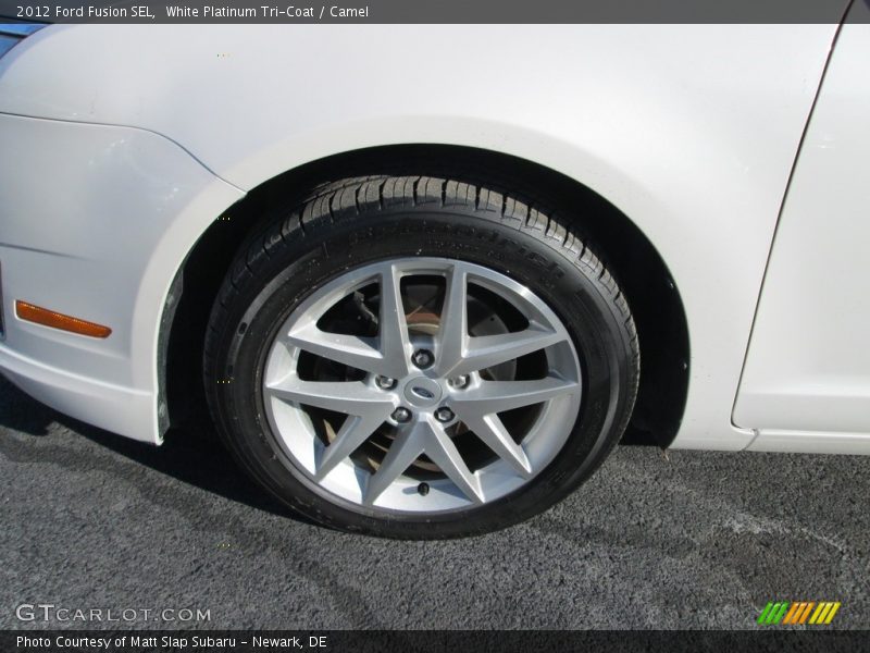 White Platinum Tri-Coat / Camel 2012 Ford Fusion SEL