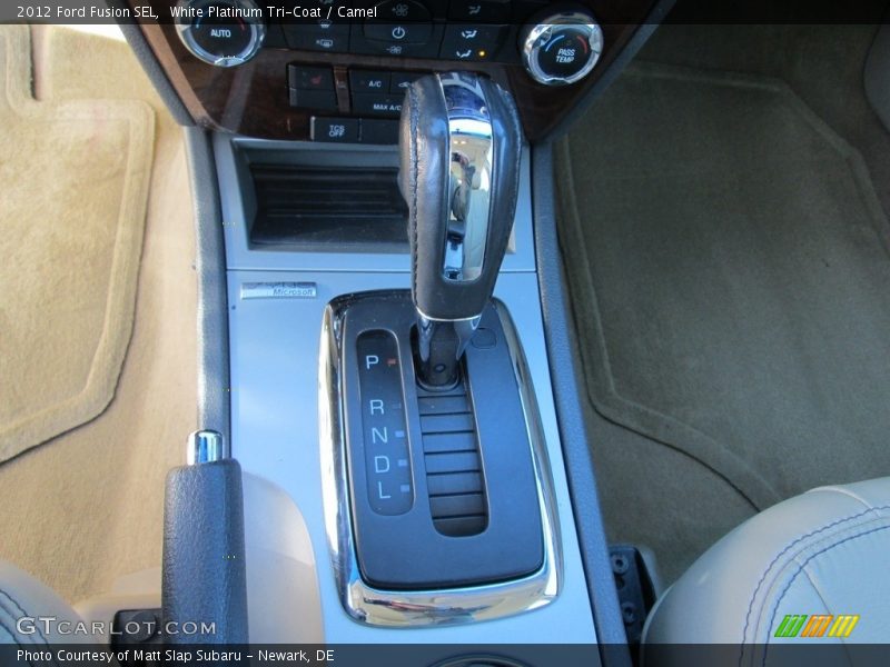 White Platinum Tri-Coat / Camel 2012 Ford Fusion SEL