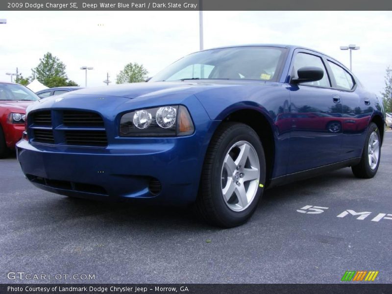 Deep Water Blue Pearl / Dark Slate Gray 2009 Dodge Charger SE