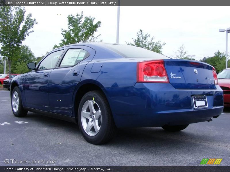 Deep Water Blue Pearl / Dark Slate Gray 2009 Dodge Charger SE