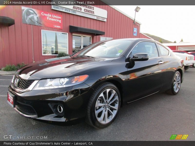Crystal Black Pearl / Black 2014 Honda Accord EX-L V6 Coupe