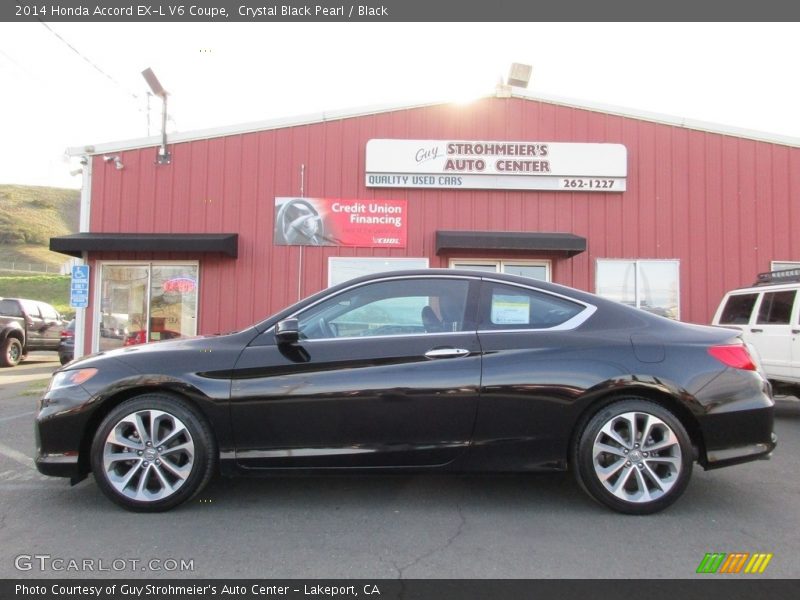 Crystal Black Pearl / Black 2014 Honda Accord EX-L V6 Coupe
