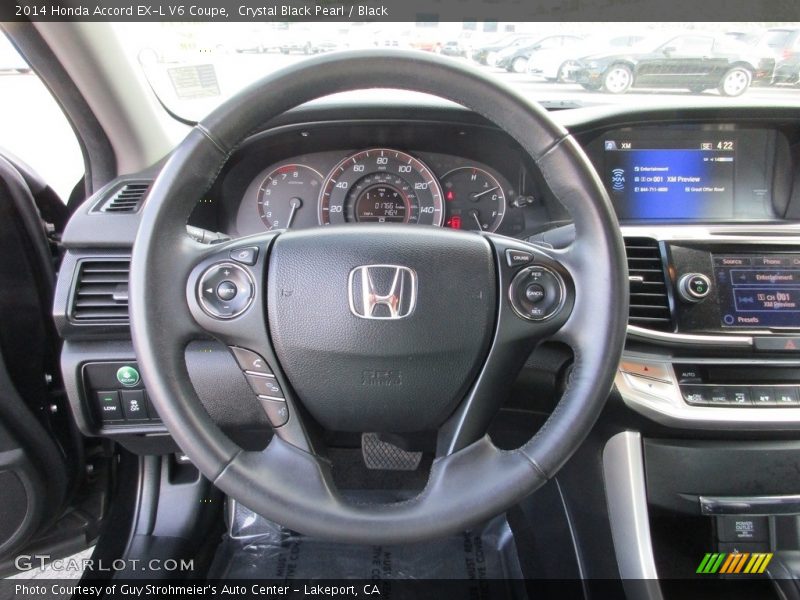 Crystal Black Pearl / Black 2014 Honda Accord EX-L V6 Coupe