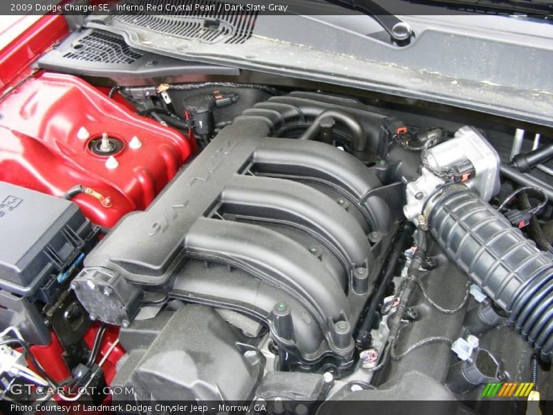 Inferno Red Crystal Pearl / Dark Slate Gray 2009 Dodge Charger SE