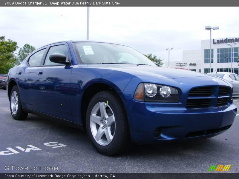 Deep Water Blue Pearl / Dark Slate Gray 2009 Dodge Charger SE